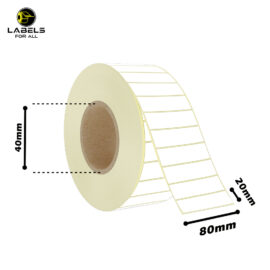 80mm x 20mm Thermal Label (Sticker)